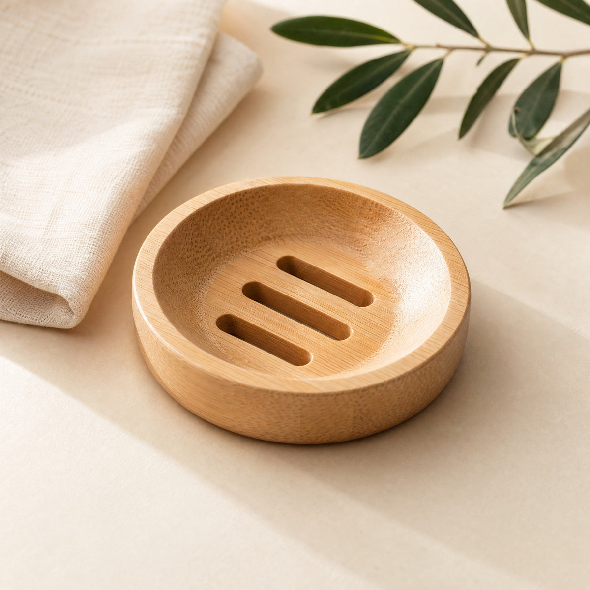 Porte-savon Kaki en bambou