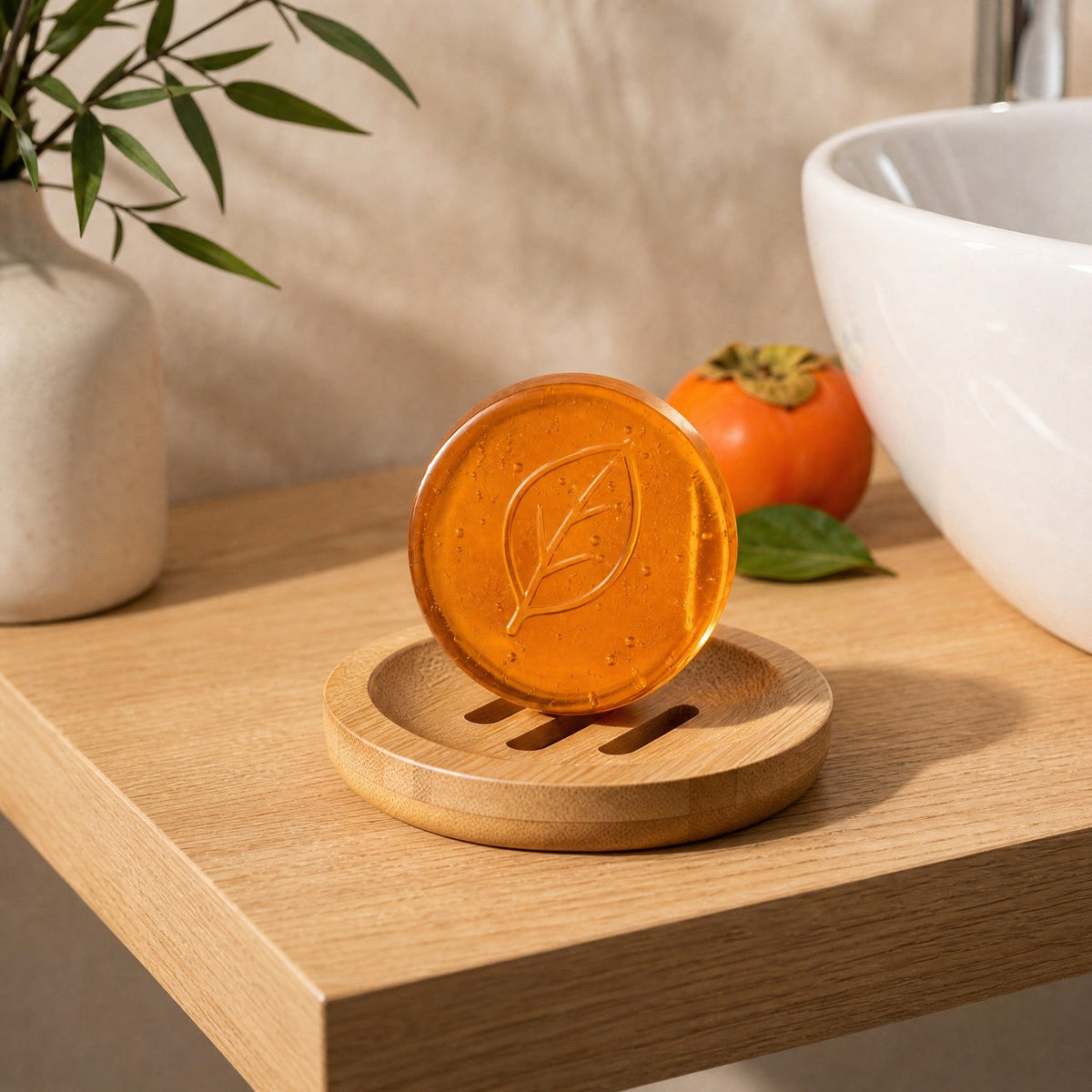 Porte-savon Kaki en bambou