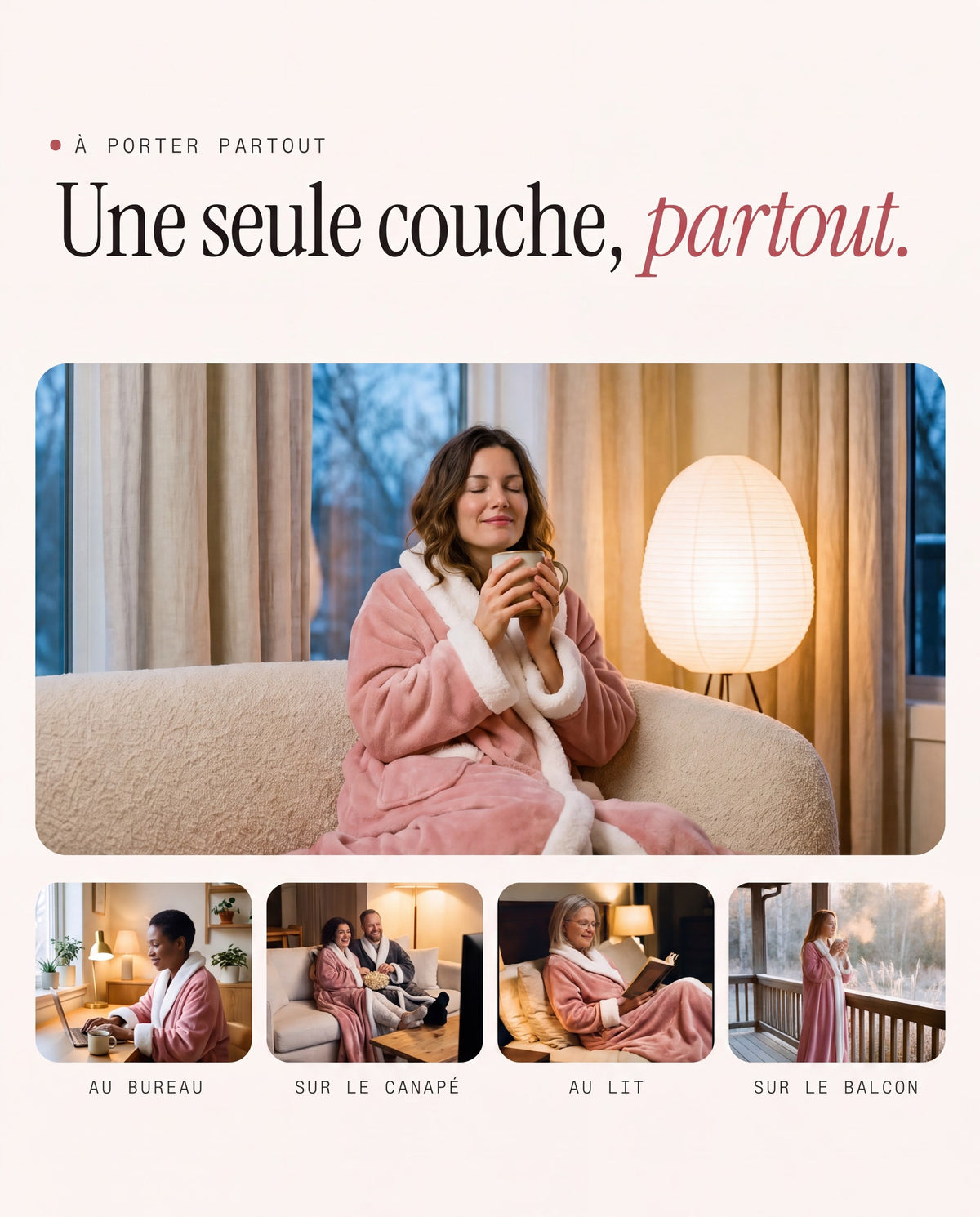 Plaid chauffant à enfiler [FR]