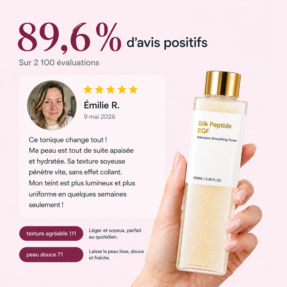 89,6 % d'avis positifs