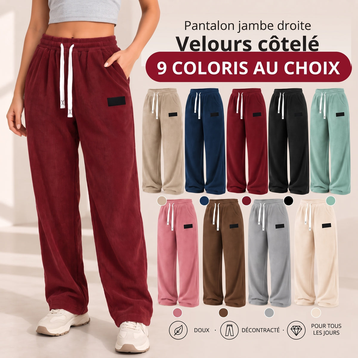 9 coloris au choix